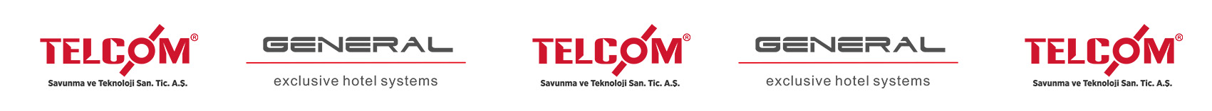 Telcom ve General marka logoları – otel kapı kilidi sistemleri üreticileri